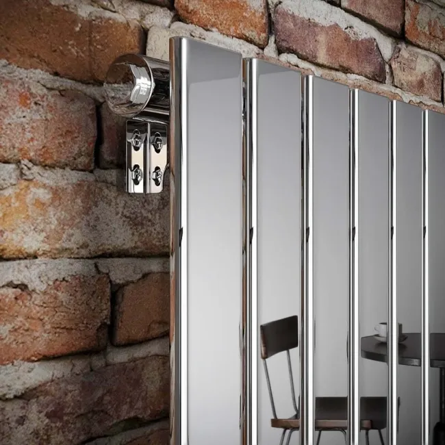 Faro Chrome Single Flat Panel Vertical Radiator 1600x420mm