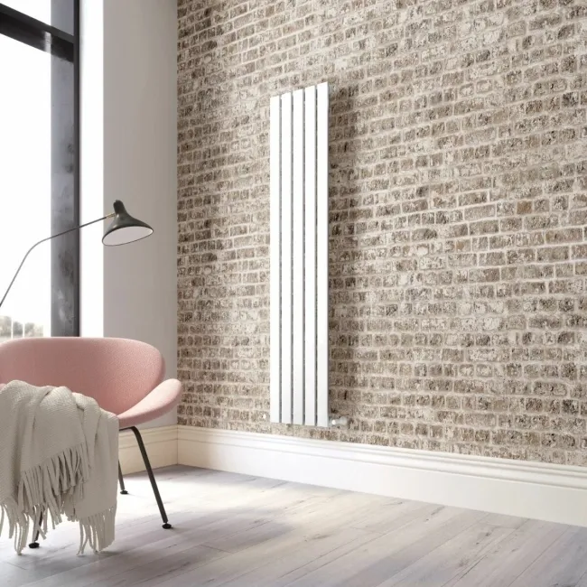 Faro White Single Flat Panel Vertical Radiator 1600x350mm
