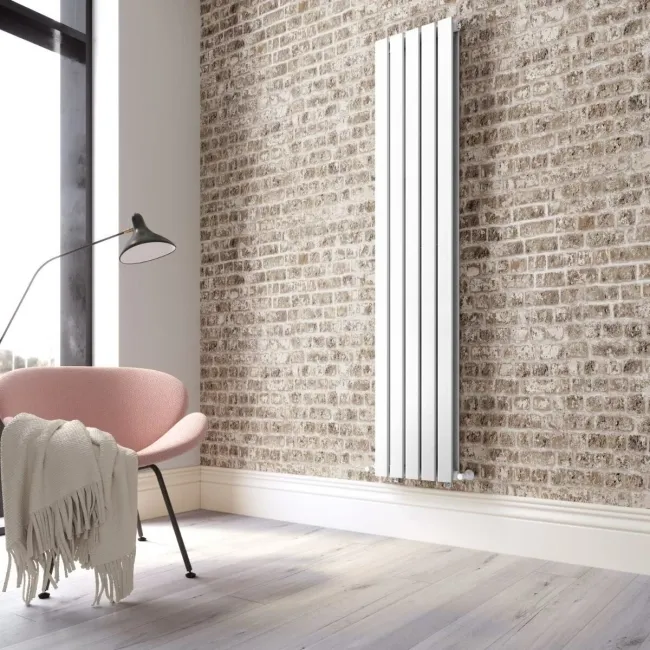 Faro White Double Flat Panel Vertical Radiator 1800x350mm