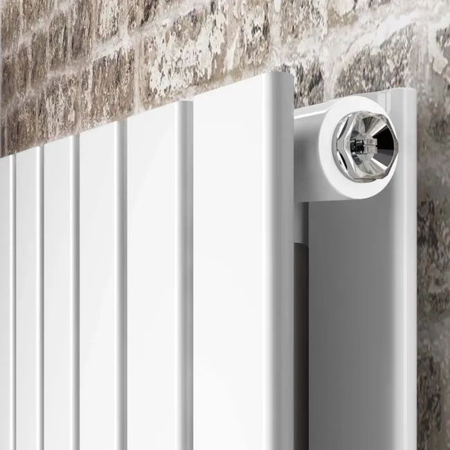 Faro White Double Flat Panel Vertical Radiator 1800x490mm