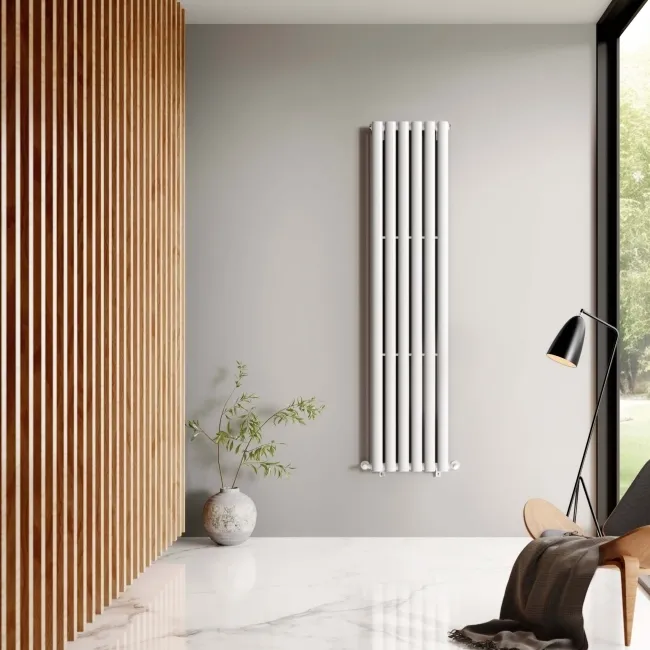 Marbella White Single Oval Panel Radiator 1600x360mm