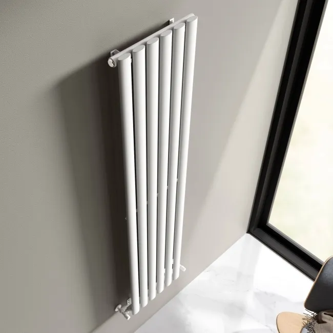 Marbella White Single Oval Panel Radiator 1600x360mm