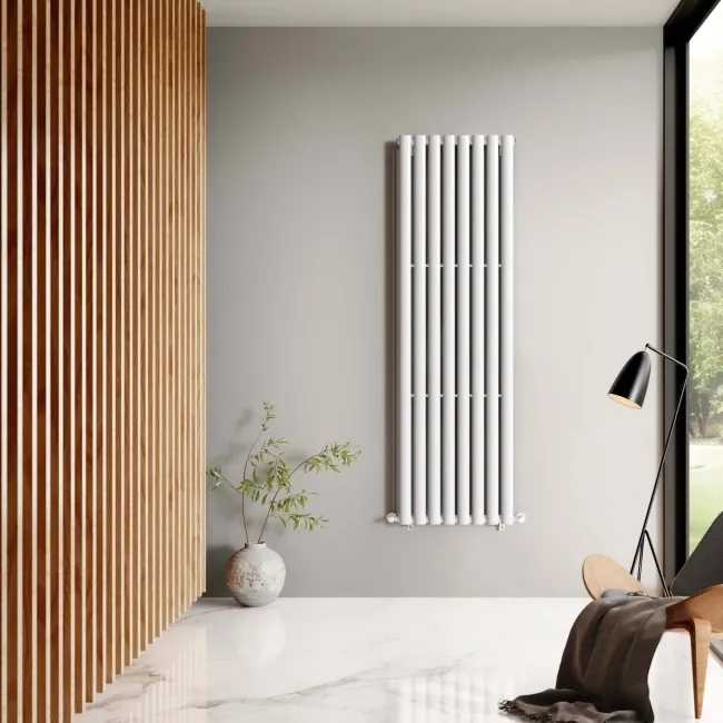 Marbella White Single Oval Panel Radiator 1600x480mm