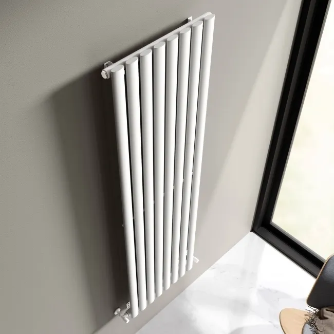 Marbella White Single Oval Panel Radiator 1600x480mm