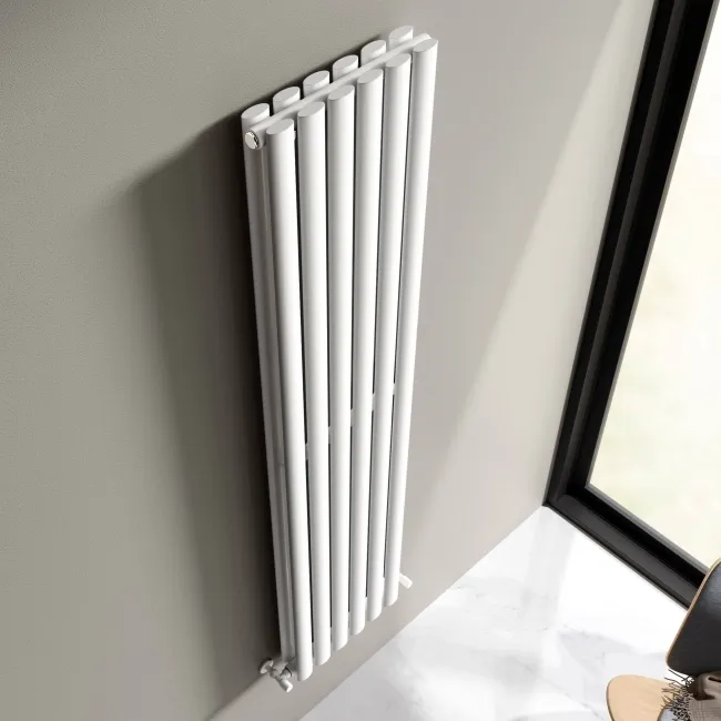 Marbella White Double Oval Panel Radiator 1600x360mm
