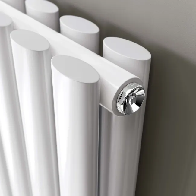 Marbella White Double Oval Panel Radiator 1600x360mm