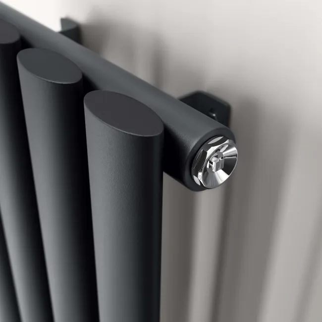 Marbella Anthracite Single Oval Panel Radiator 1600x360mm