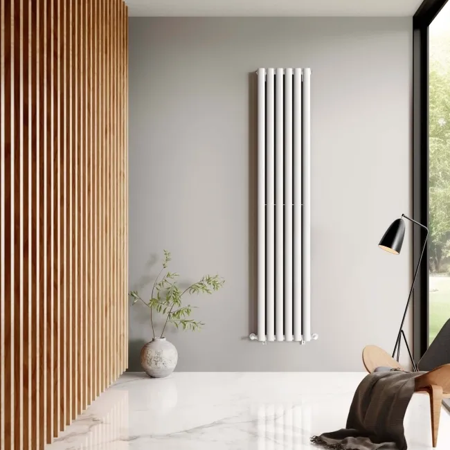 Marbella White Single Oval Panel Radiator 1800x360mm