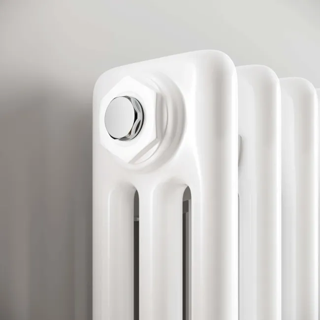 Athens White Triple Column Vertical Traditional Radiator 1800x470mm