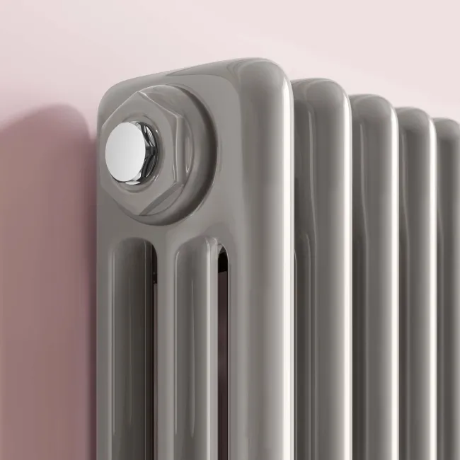 Athens Stone Grey Triple Column Vertical Traditional Radiator 1800x290mm