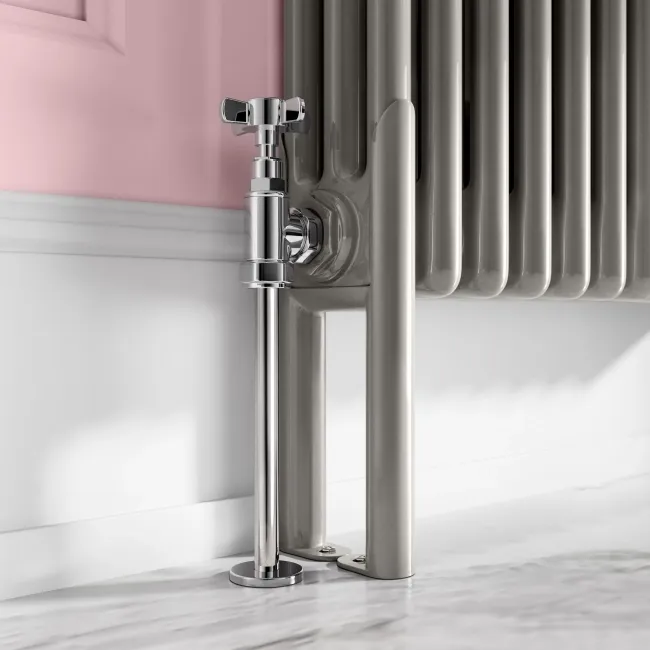 Athens Stone Grey Triple Column Vertical Traditional Radiator 1800x290mm