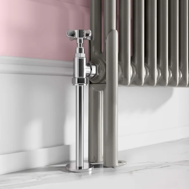 Athens Stone Grey Double Column Vertical Traditional Radiator 1800x290mm