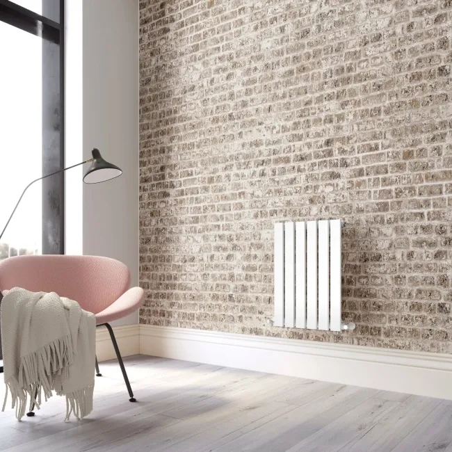 Faro White Single Flat Panel Horizontal Radiator 600x420mm