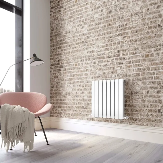Faro White Double Flat Panel Horizontal Radiator 600x560mm