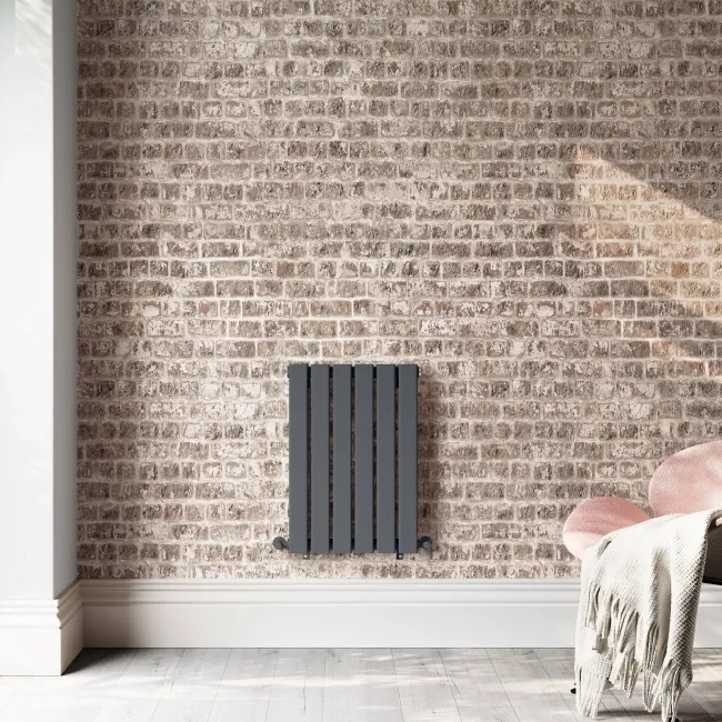 Faro Anthracite Double Flat Panel Horizontal Radiator 600x420mm