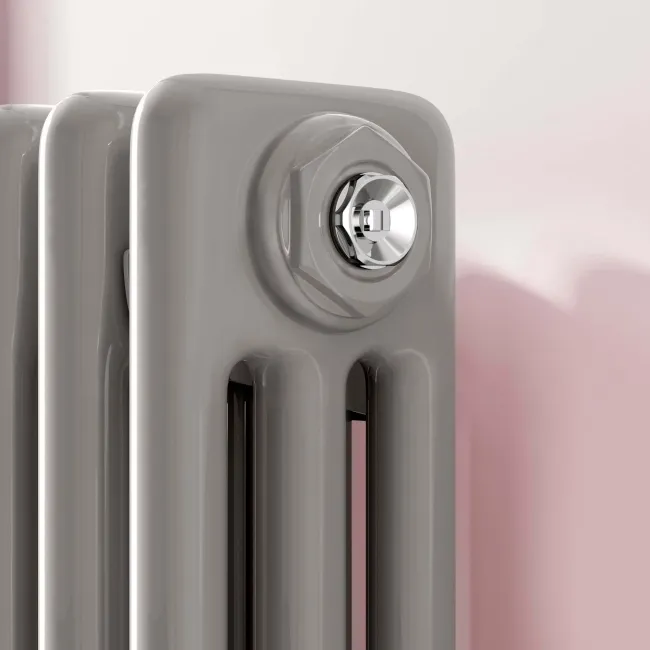 Athens Stone Grey Triple Column Horizontal Traditional Radiator 600x1010mm