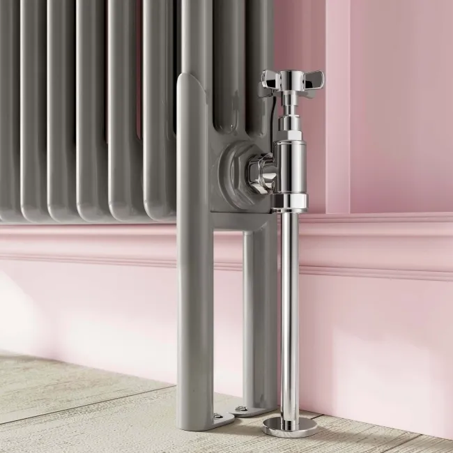 Athens Stone Grey Triple Column Horizontal Traditional Radiator 600x1010mm