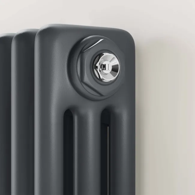 Athens Anthracite Triple Column Horizontal Traditional Radiator 300x785mm