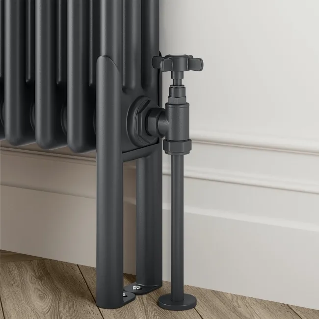 Athens Anthracite Triple Column Horizontal Traditional Radiator 300x785mm