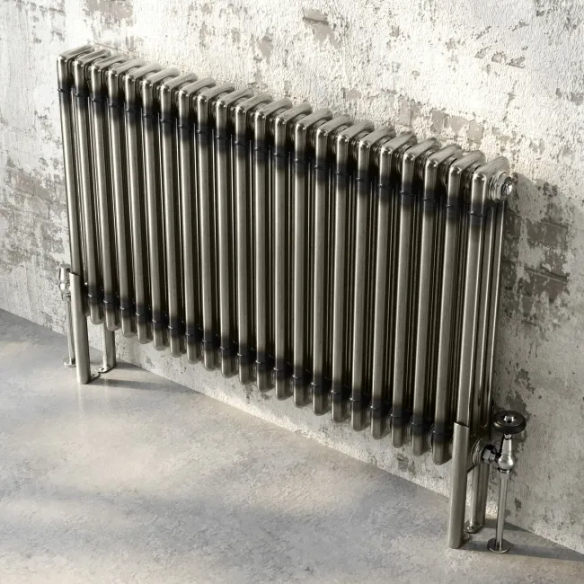 Athens Raw Metal Triple Column Horizontal Traditional Radiator 600x1010mm