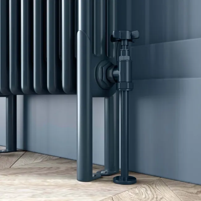 Athens Inky Blue Triple Column Horizontal Traditional Radiator 600x1190mm