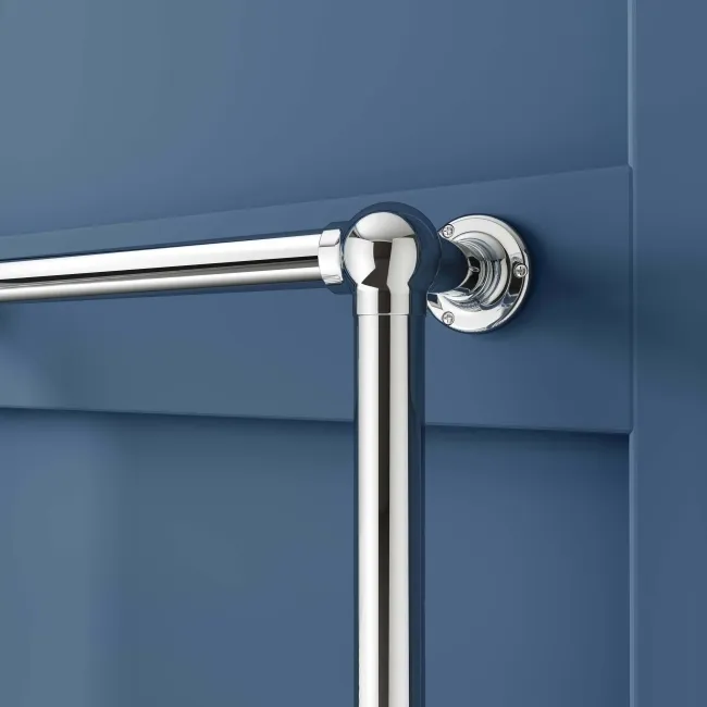 Gibraltar Floor Standing Traditional Chrome Heated Towel Rail 1200x600mm