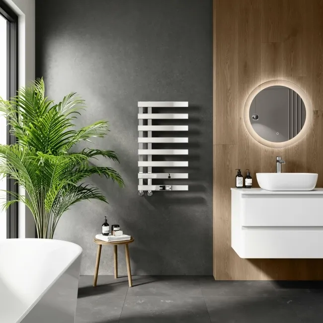 Palermo Chrome Designer Heated Towel Rail 800x450mm