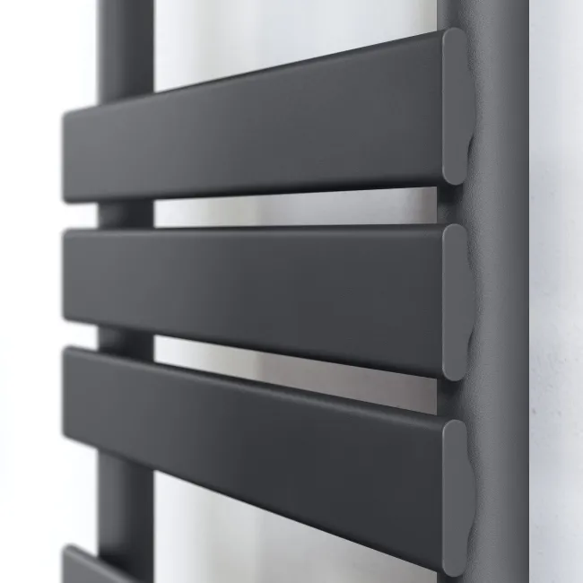 Santorini Anthracite Flat Panel Heated Towel Rail 1000x600mm