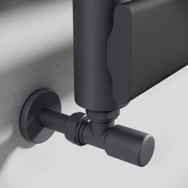 Santorini Anthracite Flat Panel Heated Towel Rail 1000x600mm