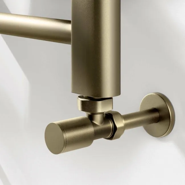 Barcelona Antique Gold Straight Heated Towel Rail 650x400mm