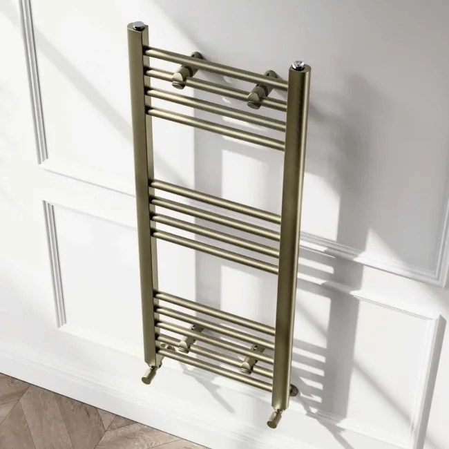 Barcelona Antique Gold Straight Heated Towel Rail 1000x400mm