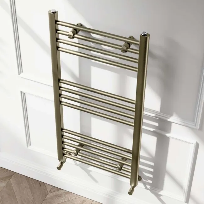 Barcelona Antique Gold Straight Heated Towel Rail 1000x500mm
