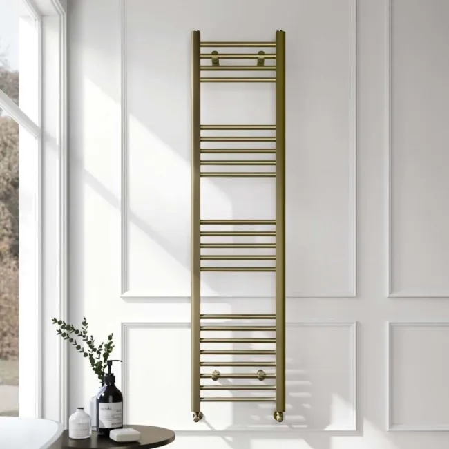 Barcelona Antique Gold Straight Heated Towel Rail 1600x400mm