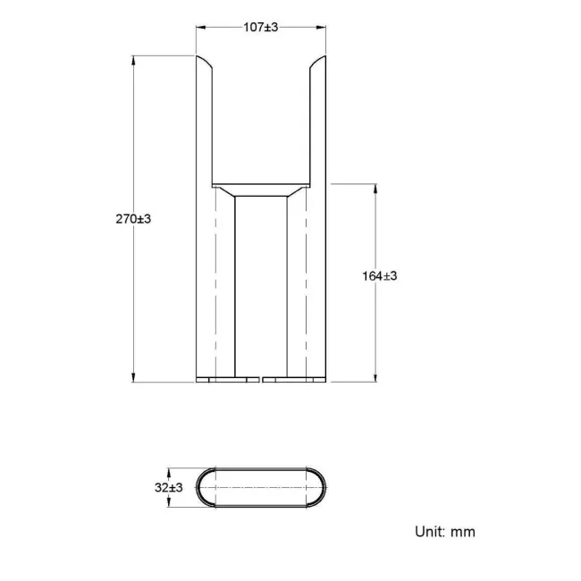 Matt Black Traditional 3 Column Radiator Feet