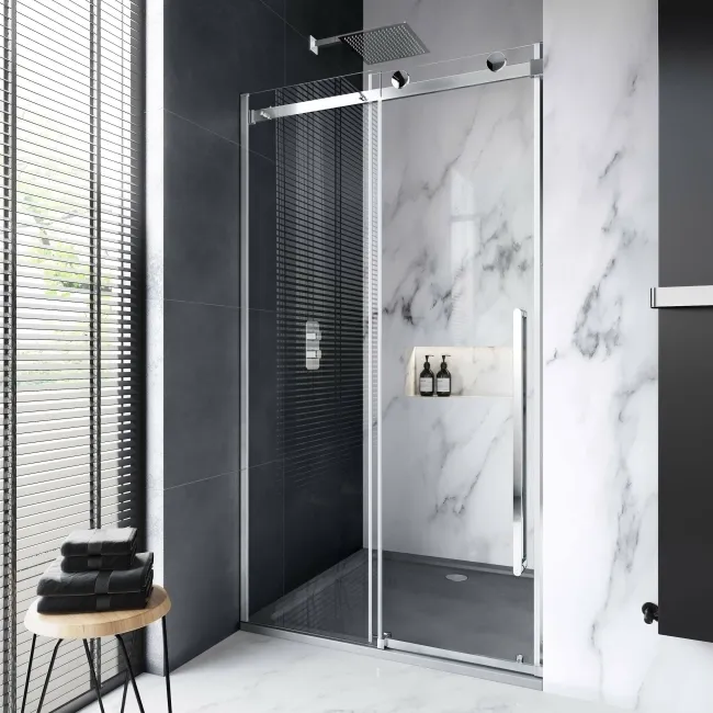 Oslo Premium Easy Clean 8mm Sliding Shower Door 1000mm