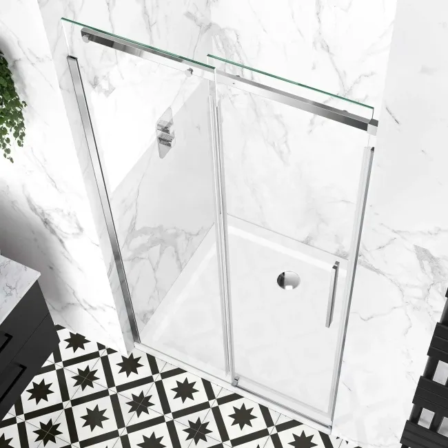 Stockholm Easy Clean 8mm Frameless Sliding Shower Door 1100mm