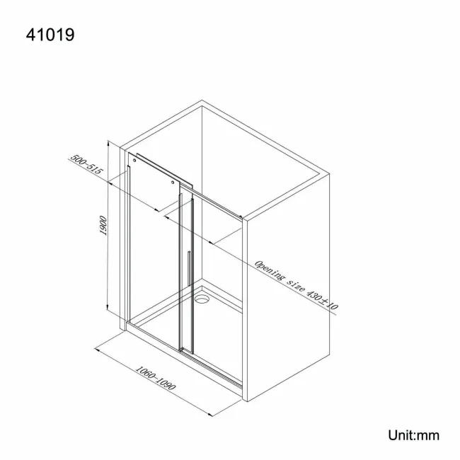 Stockholm Easy Clean 8mm Frameless Sliding Shower Door 1100mm