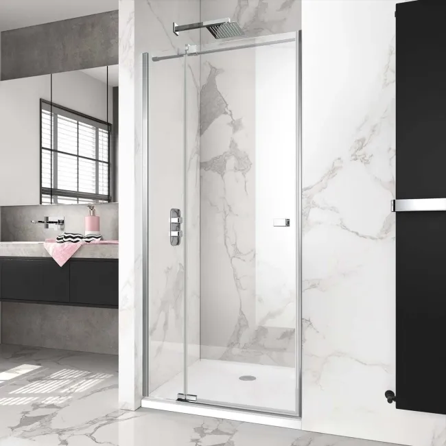 Vienna Easy Clean 8mm Hinged Shower Door 800mm