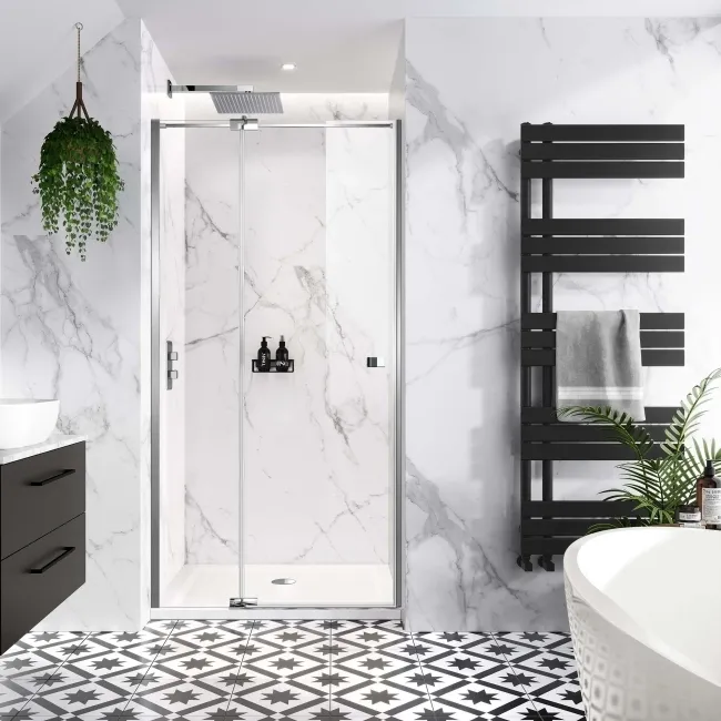 Vienna Easy Clean 8mm Hinged Shower Door 1100mm