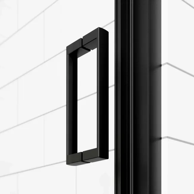 London Matt Black 6mm Bifold Shower Door 800mm