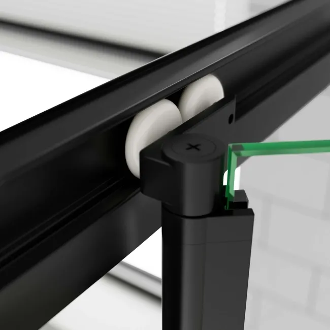 London Matt Black 6mm Bifold Shower Door 900mm