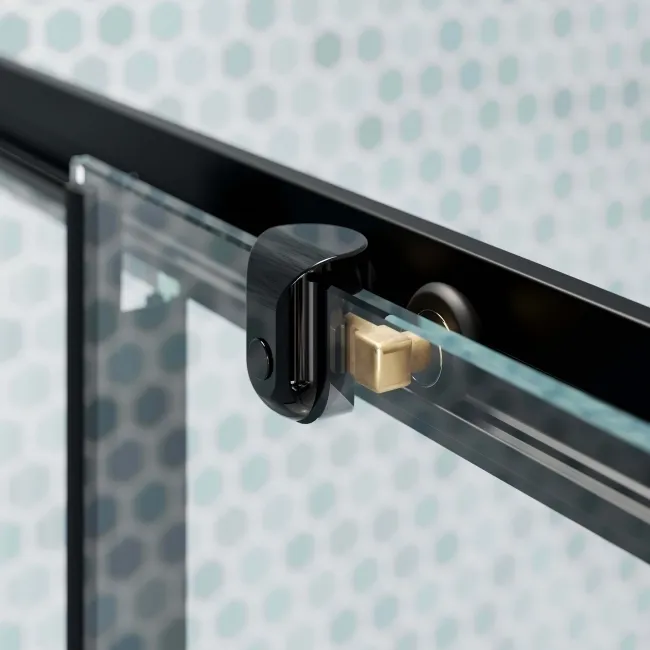 London Matt Black 6mm Corner Entry Shower Enclosure 800x800mm