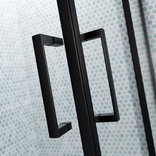 London Matt Black 6mm Corner Entry Shower Enclosure 800x800mm