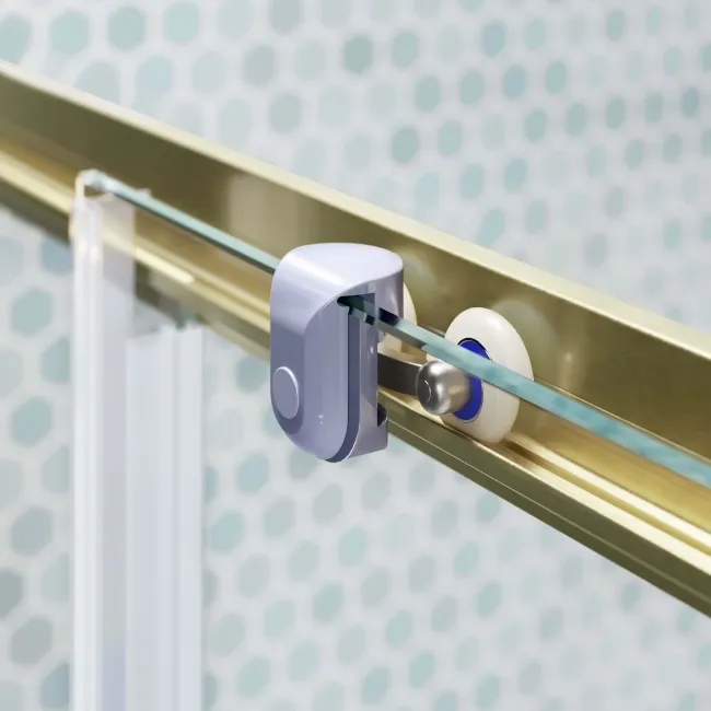 London Brushed Brass 6mm Corner Entry Shower Enclosure 800x800mm