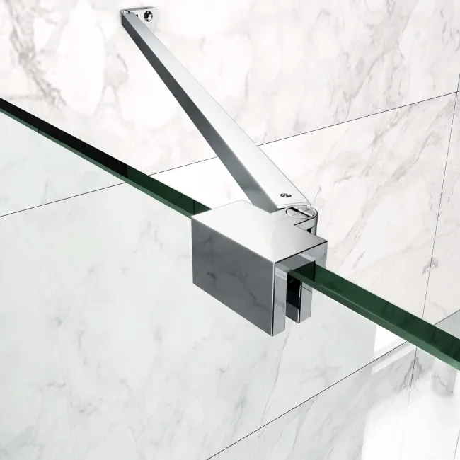 Copenhagen Easy Clean 8mm Wet Room Shower Glass Return Panel 250mm