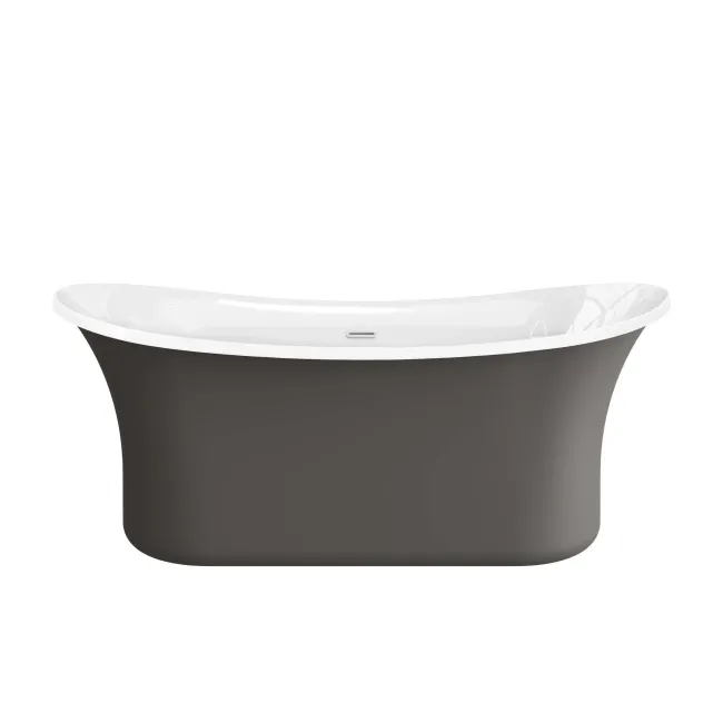 Trafalgar Graphite Grey 1700mm Freestanding Roll Top Slipper Bath