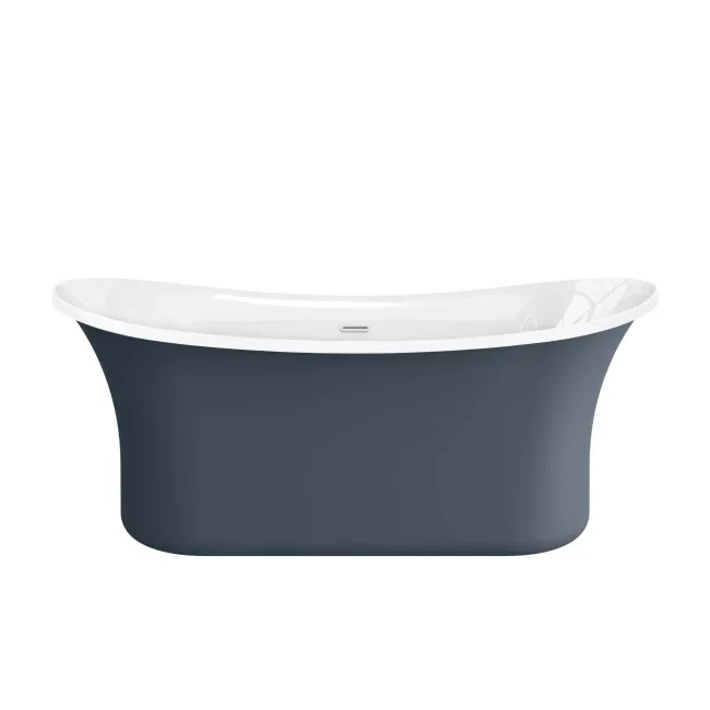 Trafalgar Inky Blue 1700mm Freestanding Roll Top Slipper Bath