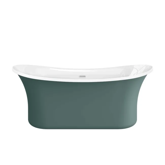 Trafalgar Midnight Green 1700mm Freestanding Roll Top Slipper Bath