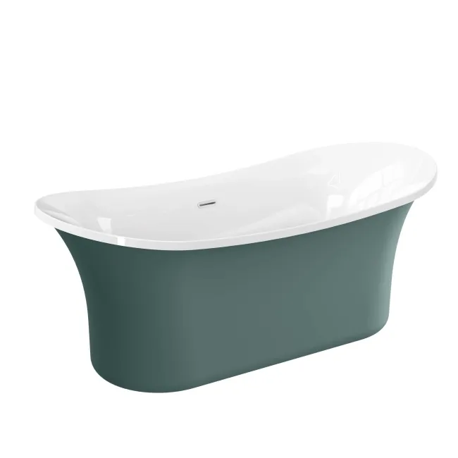 Trafalgar Midnight Green 1700mm Freestanding Roll Top Slipper Bath