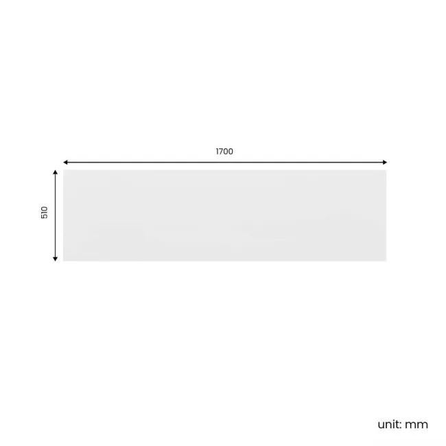 1700 Super Strength Reinforced Acrylic Straight Bath Front Panel